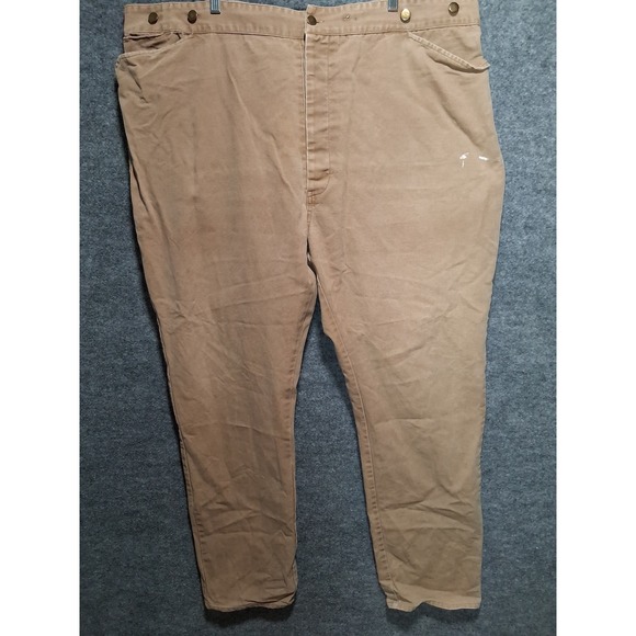 Frontier Classics Men's Pants Tan Cotton Button Fly Workwear Size 52 - Picture 1 of 8